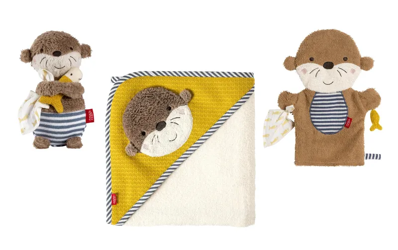 fehn Bade-Set «Otter Theo» Frottee, Musselin, mehrfarbig