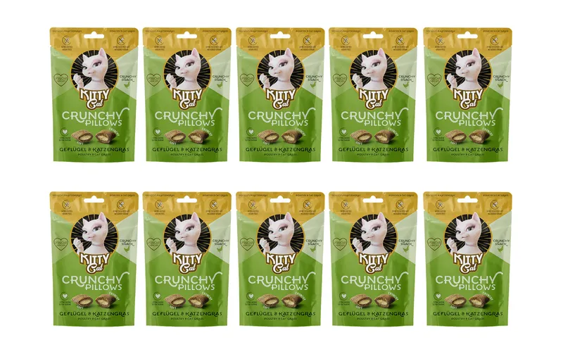 KITTY Cat KittyCat Crunchy Pillows Geflü./Katzengr. 10 x 60 g