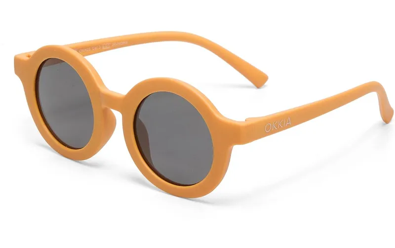 OKKIA Kinder-Sonnenbrille Tondo, 6-10 Jahre Yellow Sunset
