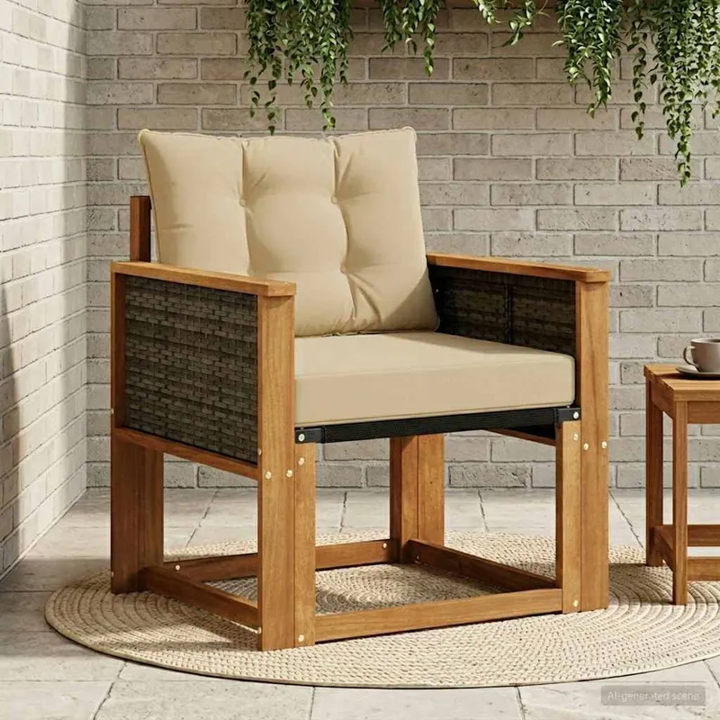 Outdoor Mittelsofa legno massiccio acacia naturale