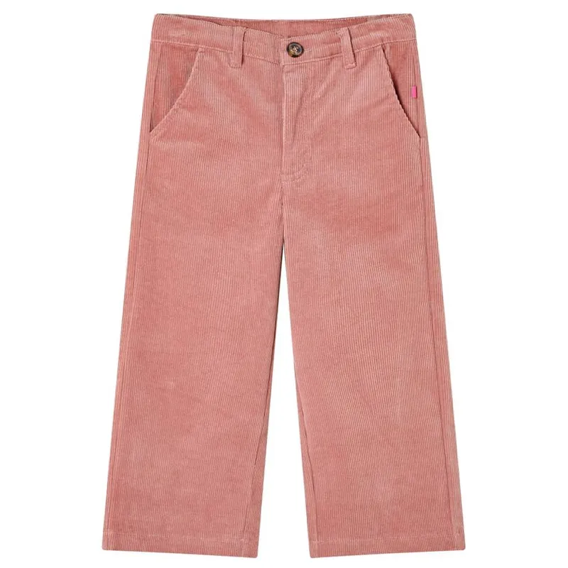 Pantalons pour enfants velours côtelé rose ancien 104