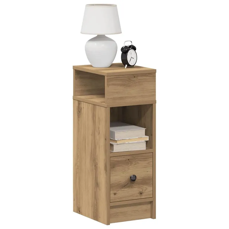 Nachttische 2 pz. con Schublade Artisan-rovere 25x31x66 cm
