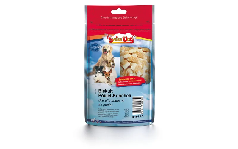 SwissDog Kausnack Biskuit Poulet Knöcheli 80 g