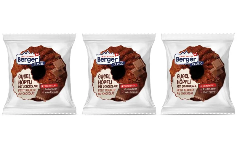 Berger Gugelhöpfli au Chocolat 3 x 45 g