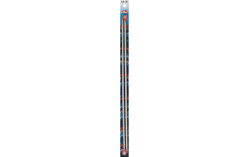 Prym Jackenstricknadel Alu, gris 5.00 mm, 40 cm, Karte 2 pièces