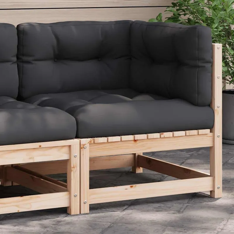 Garten-Ecksofa mit Kissen legno massiccio pino