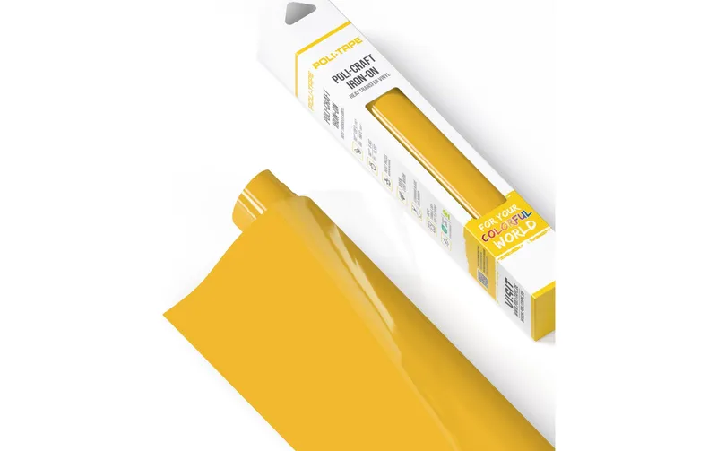 Poli-Tape Aufbügelfolie Poli-Flex turbo, 30.5 x 122 cm, Gelb