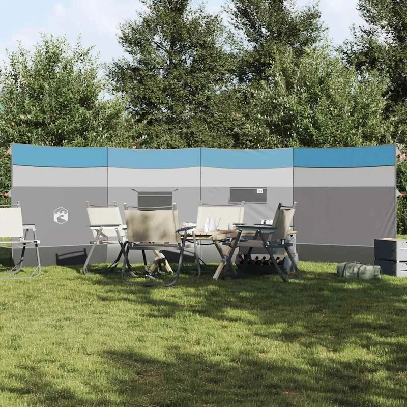 Camping-Windschutz Blau 510x153 cm Wasserdicht