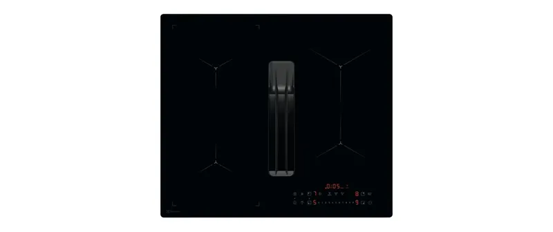 Electrolux DML5825UO Induktionskochfeld mit Dunstabzug 58 cm noir