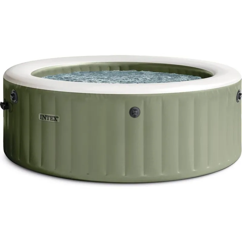 Intex 4-Personen Olive green Round Bubble Spa Set Ø 196