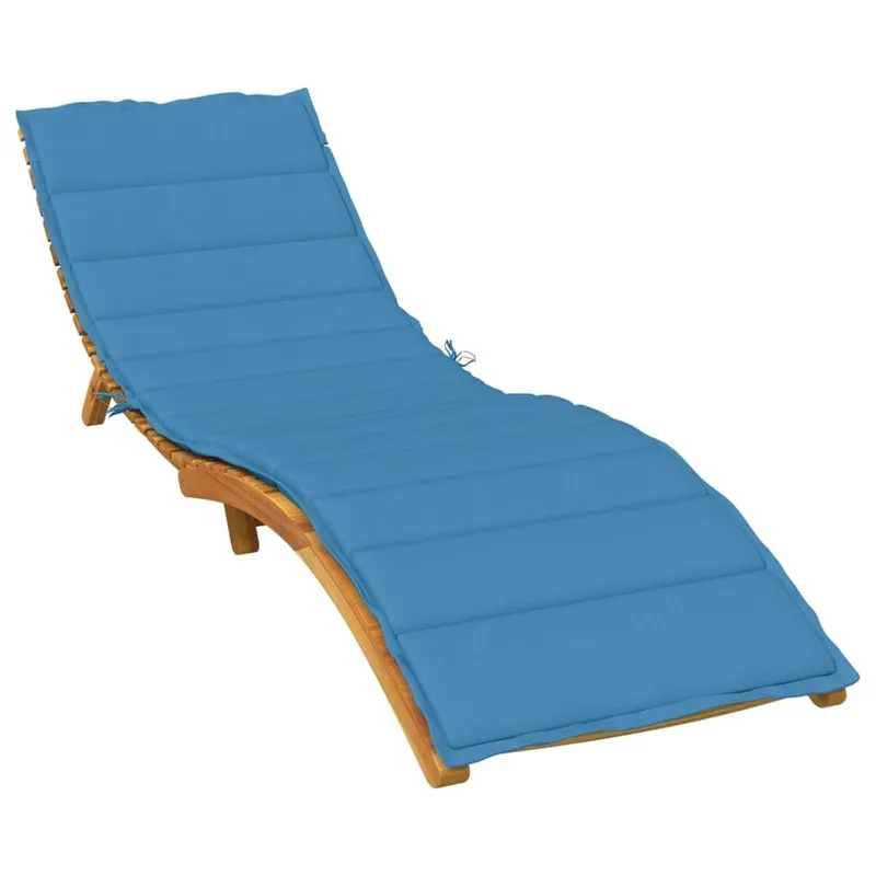 Sonnenliegen-Auflage Melange blue 200x60x4 cm fabric