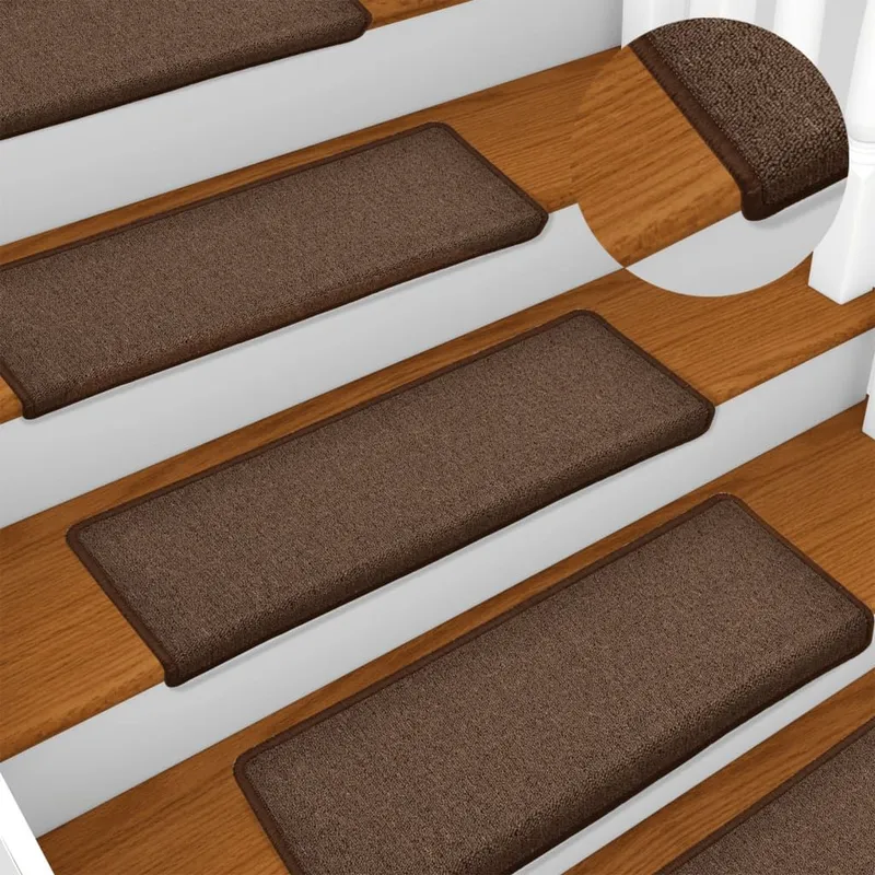Stufenmatten 15 Stk. 65x21x4 cm marrone Rechteckiger Rand