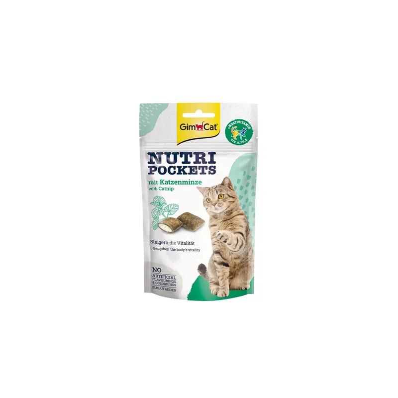 Gimpet Katzen-Snack Nutri Pockets Minze & Multi-Vitamin, 60g