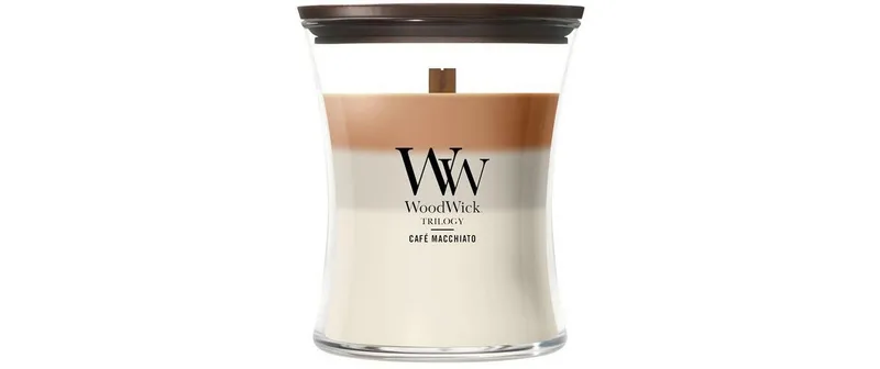 Woodwick Duftkerze Café Machiatto Trilogy Medium Jar