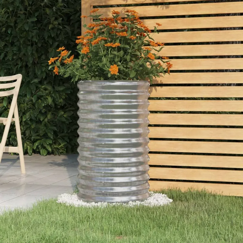vaso Verzinkter Stahl 40x40x68 cm Silber