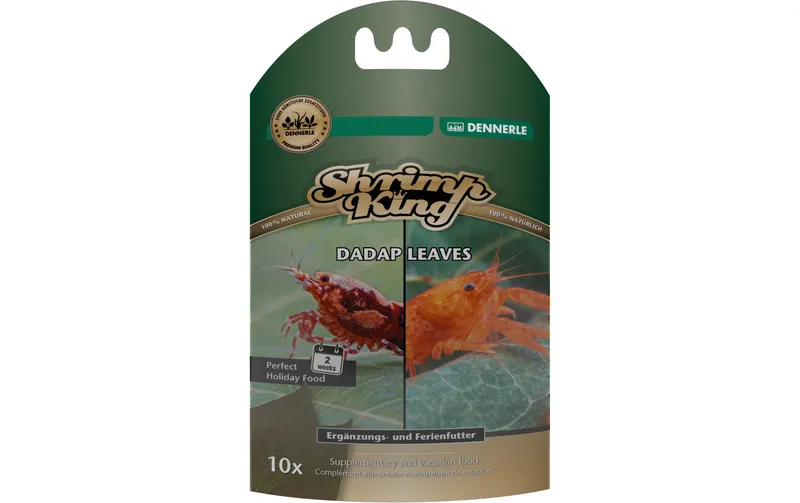 Dennerle Ferienfutter Shrimp King Dadap Leaves, 10 Stück