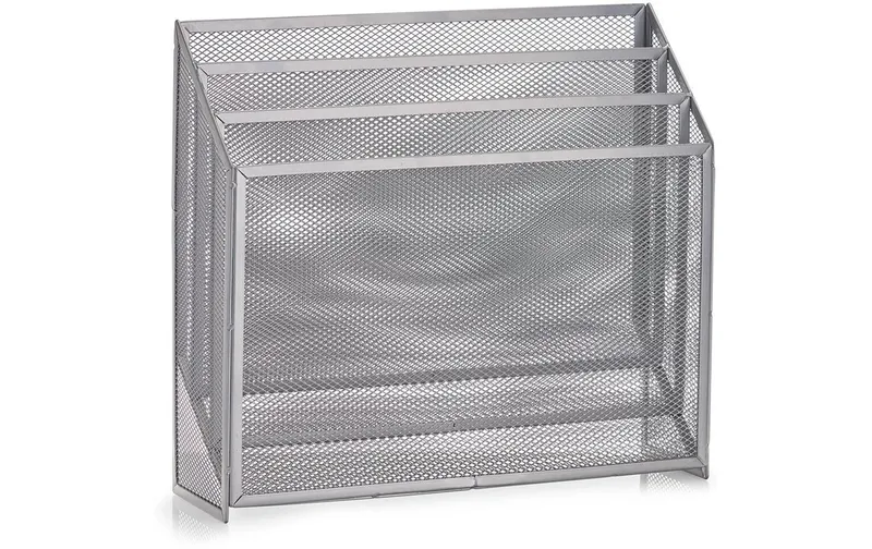 Zeller Present Zeitungsständer Mesh Silber