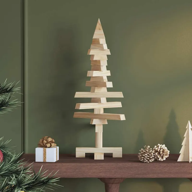 Weihnachtsbaum Holz zum Schmücken 60 cm legno massiccio pino