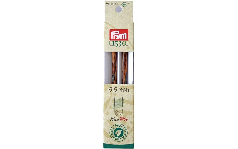 Prym 1530 Stricknadelspitzen naturalal, lang 5.50 mm, 11.6 cm