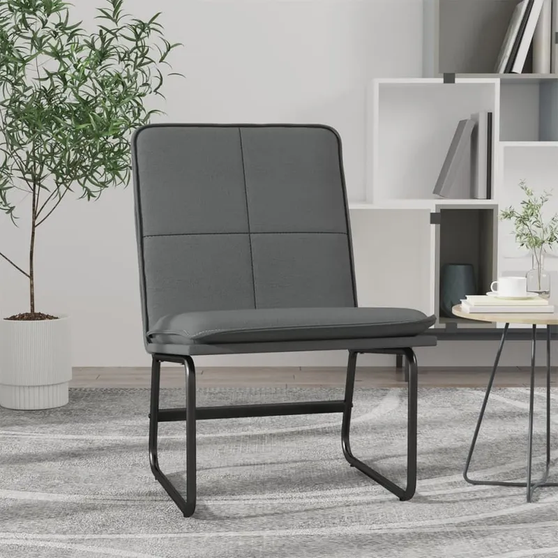 Loungesessel grigio 54x75x76 cm Kunstleder