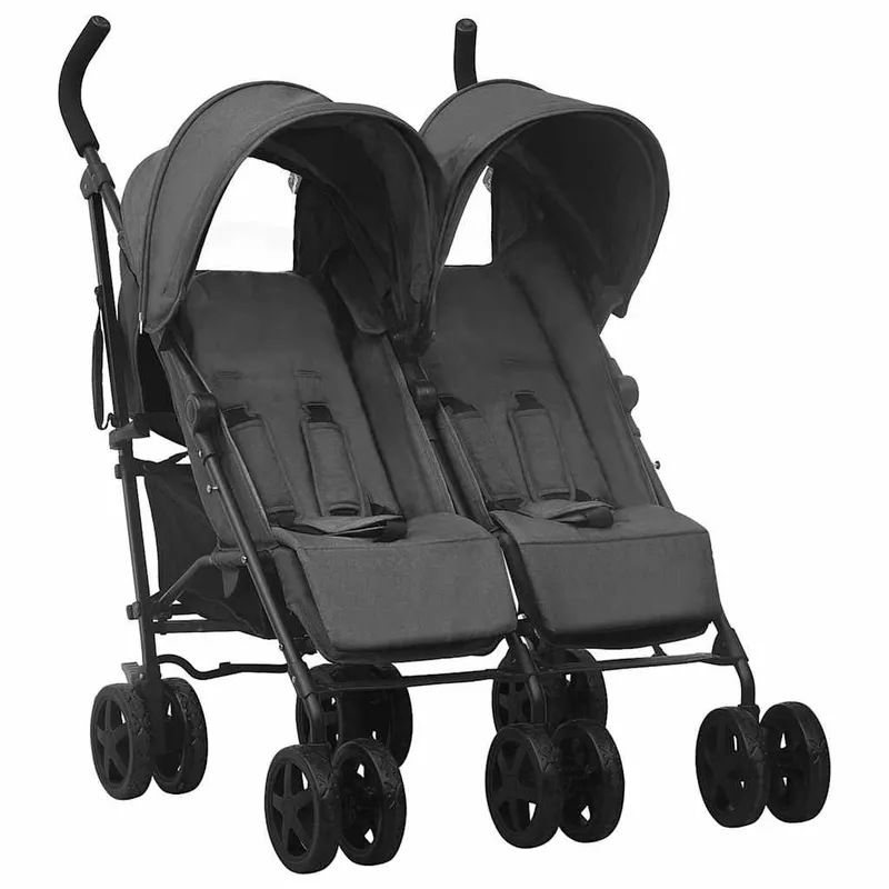 Geschwisterwagen antracite Stahl
