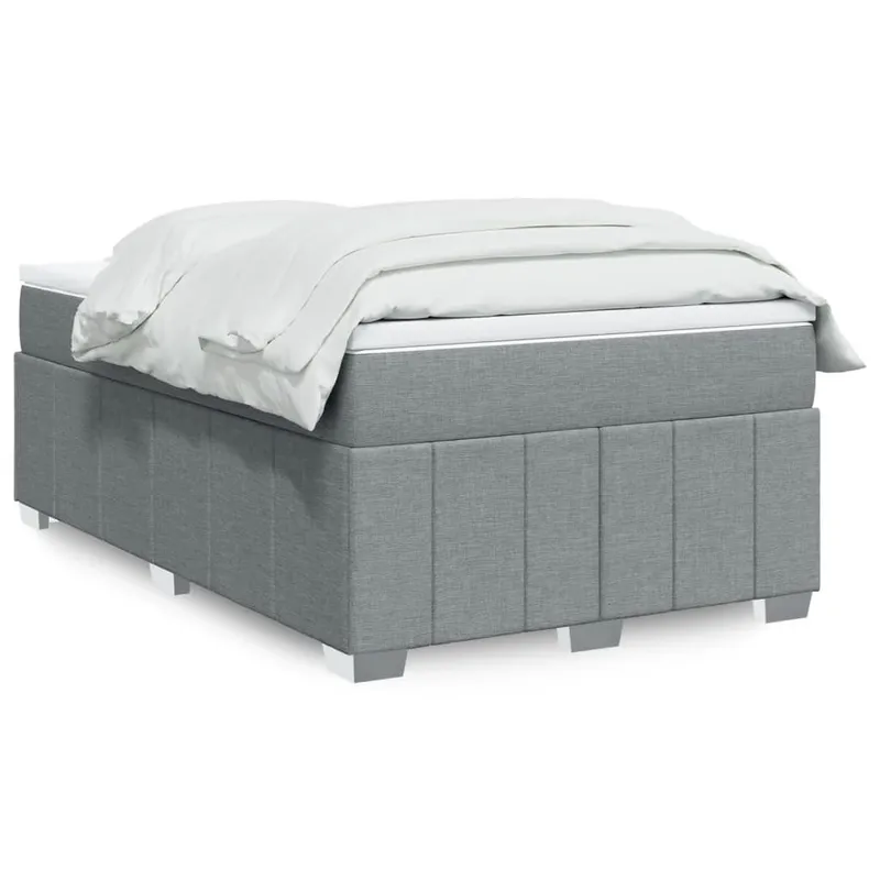 letto boxspring con Matratze Hellgrau 120x190 cm tessuto