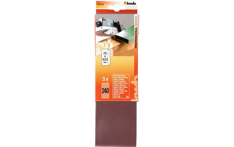 kwb Schleifband 75 x 533 mm K240 3 pcs