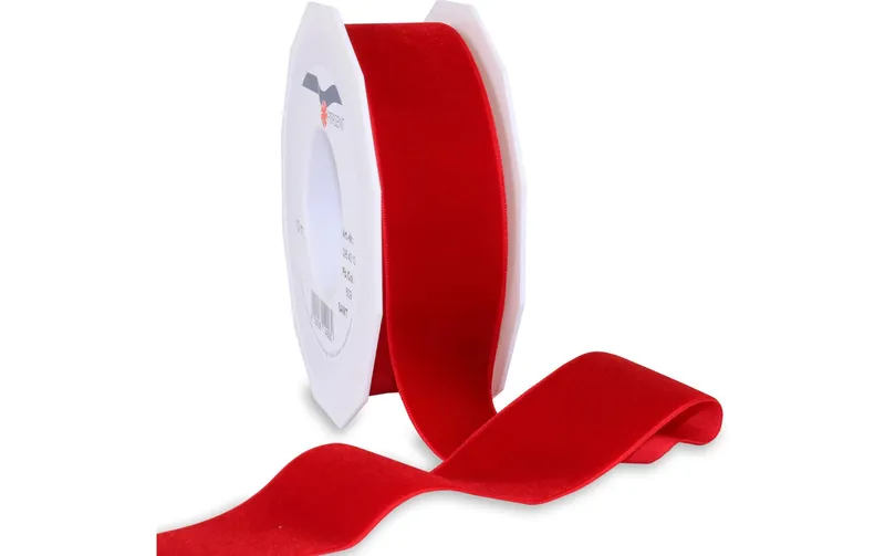 Pattberg Geschenkband velluto 40 mm x 10 m, rosso