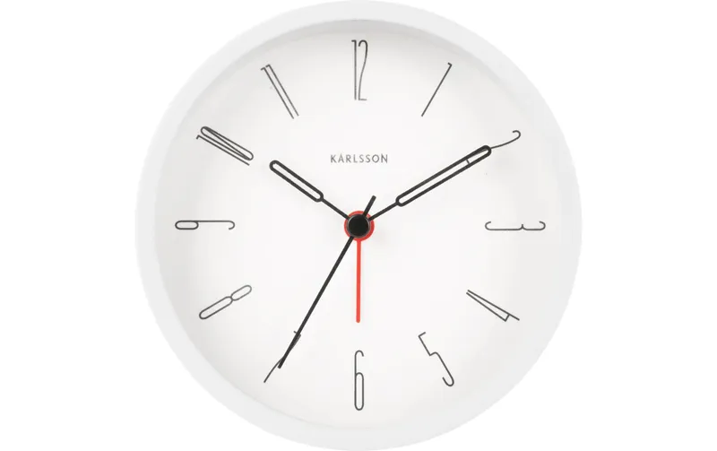 KARLSSON Klassischer Wecker Belle Numbers 11 cm, white