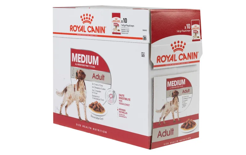 Royal Canin Nassfutter Health Nutrition Medium Adult Sauce, 10 x 140 g