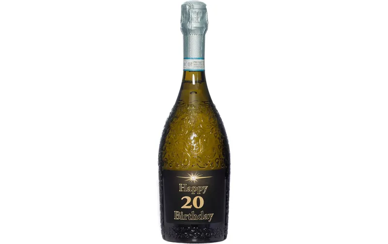 Dreams and Fantasy Geschenkidee Prosecco dark Happy Birthday 20 750 ml