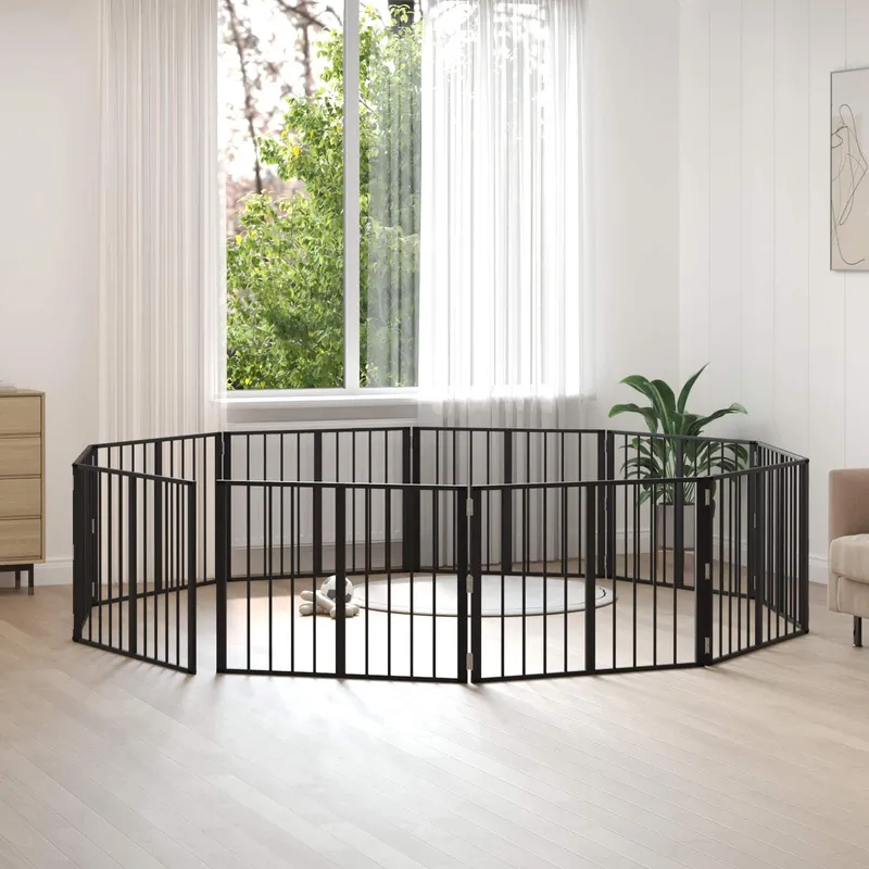 Hundetor 10 stk. nero 80 x 60 cm Verzinkter Stahl