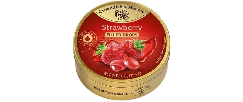 Cavendish & Harvey Strawberry Filled Drops 175 g