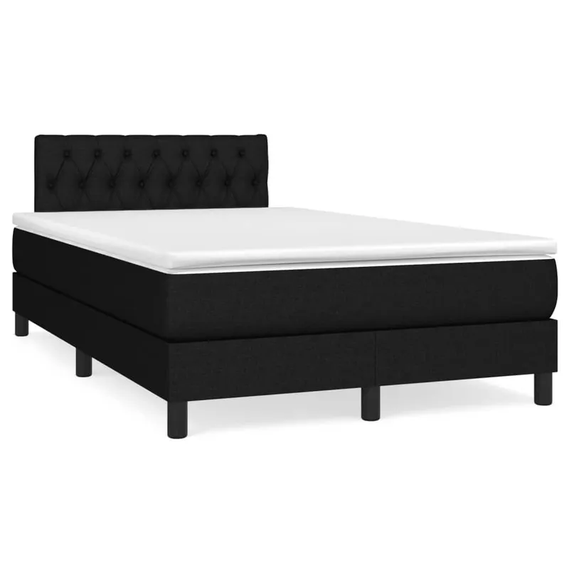 letto boxspring mit Matratze nero 120x190 cm tessuto