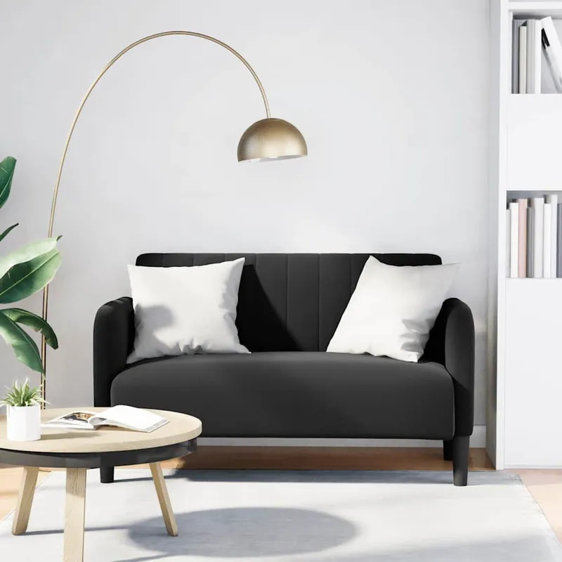 Zweisitzer-Sofa nero 109 cm Samt