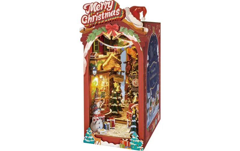 Rolife Bausatz Christmas Street Bücherregal-Diorama