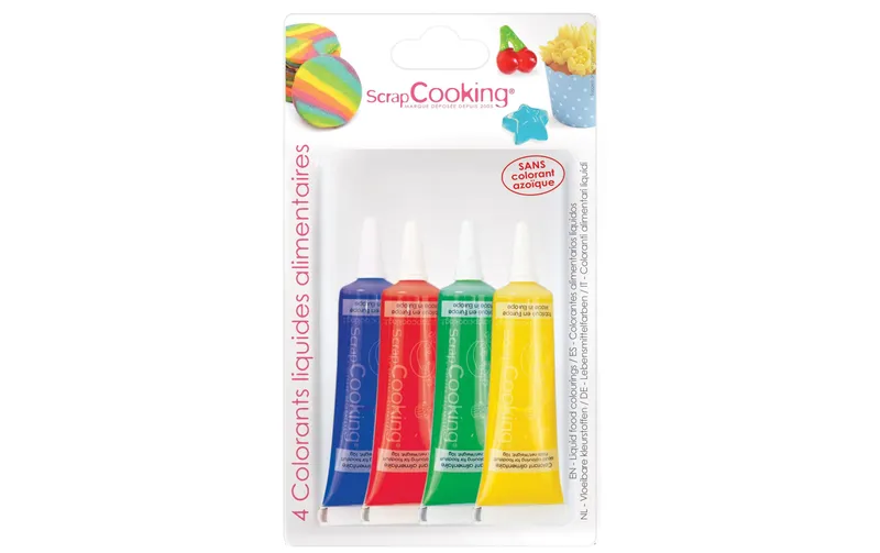 ScrapCooking Lebensmittelfarben-Set blue/red/green/Gelb