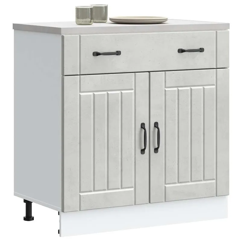 Küchen-Unterschrank Lucca Betongrau derivato del legno