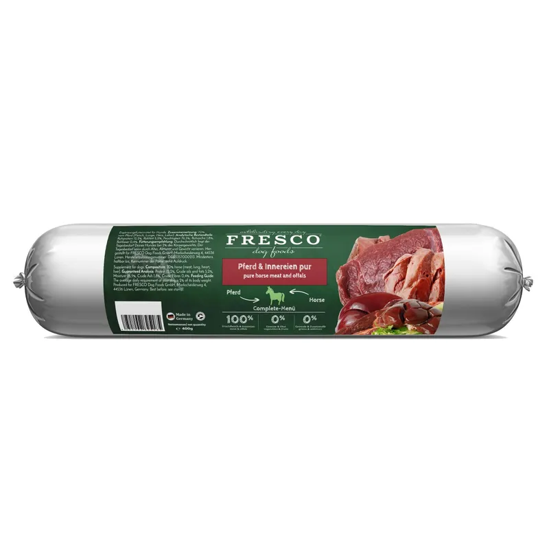 FRESCO Nassfutter BARF Pferd pur, 400 g