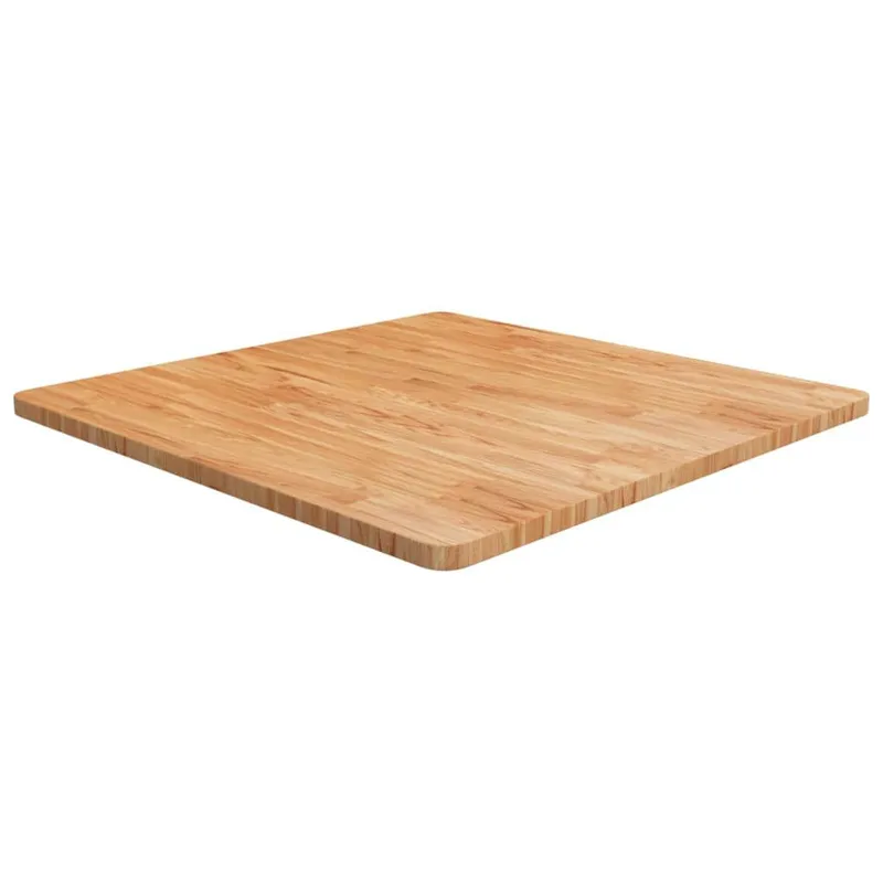 Tischplatte Quadratisch Hellbraun 80x80x2,5cm Behandelte Eiche