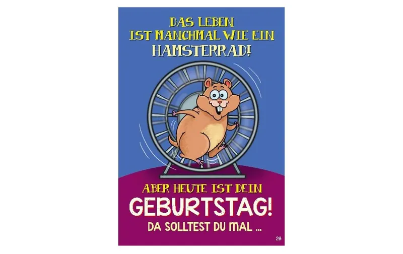 Depesche Musikkarte beweglich Geburtstag Hamsterrad