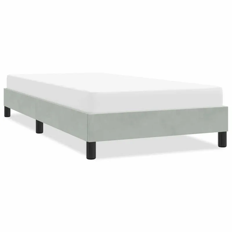 Bettgestell senza Matratze Hellgrau 100x210 cm Samt