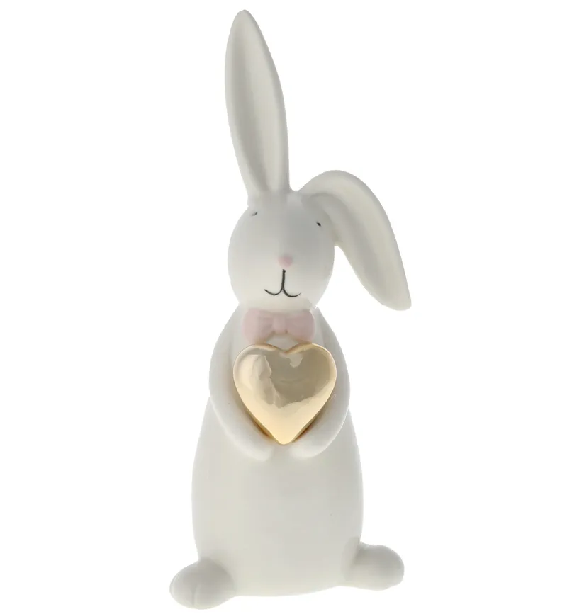 Hase white with Herz gold