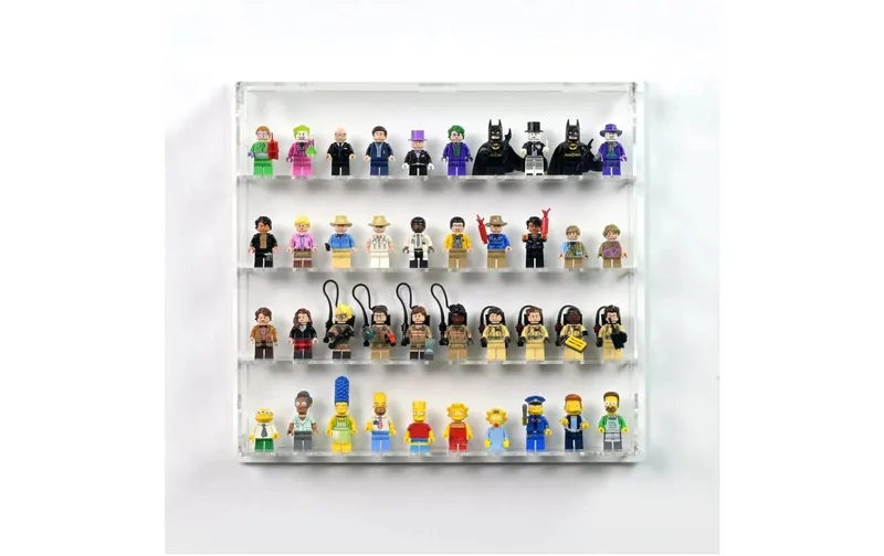 iDisplayit Baukasten Acryl-Wand-Display für 40 LEGO-Minifiguren