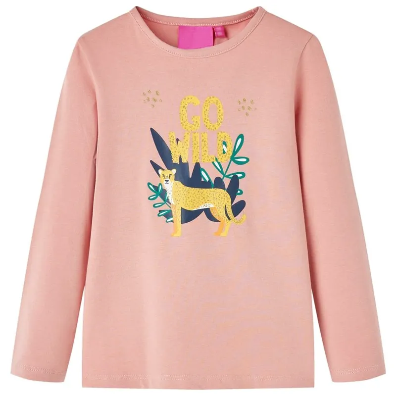 Kinder-Langarmshirt Hellrosa 128