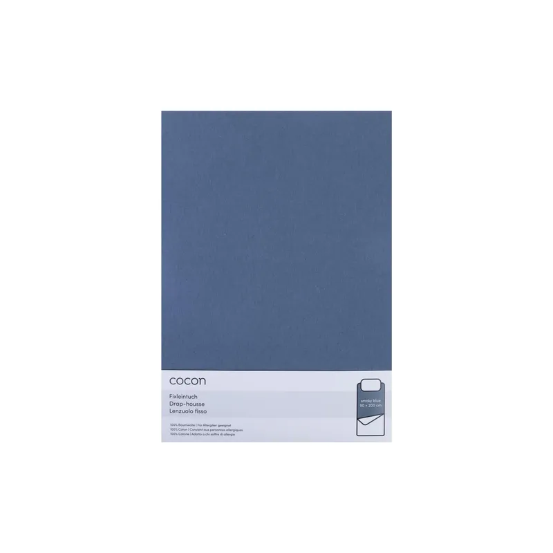 COCON Tissu jersey coton enduit 90-100 x 200 cm, Smoky Blue