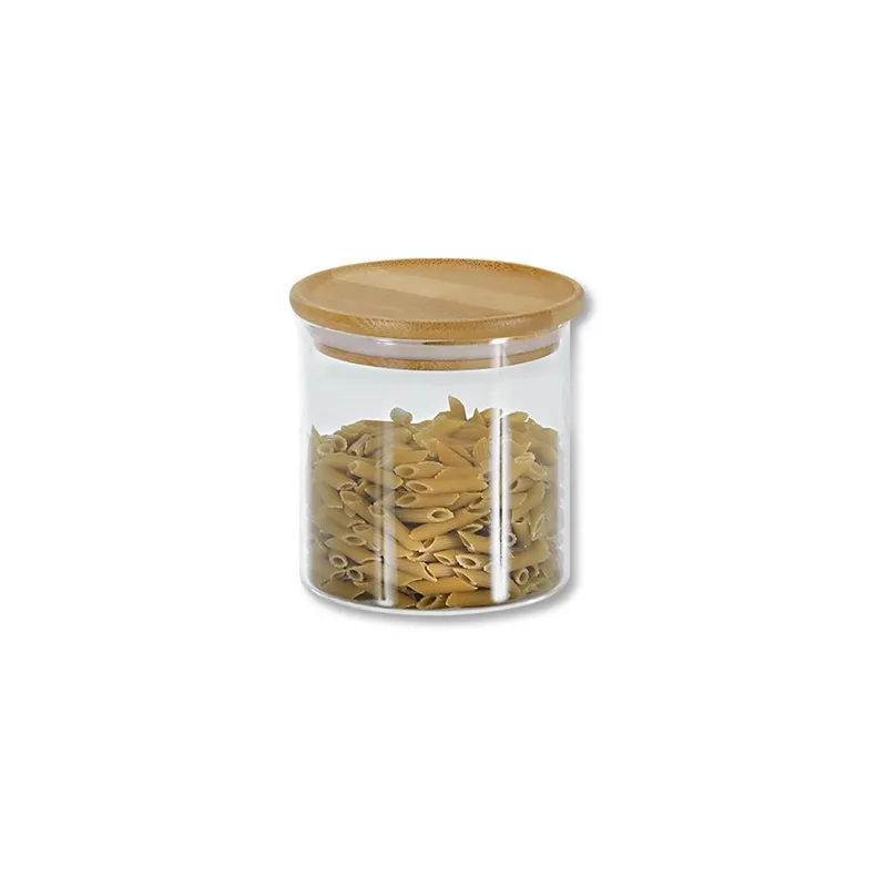 Kesper Vorratsglas Glas Bambusdeckel 500 ml stapelbar