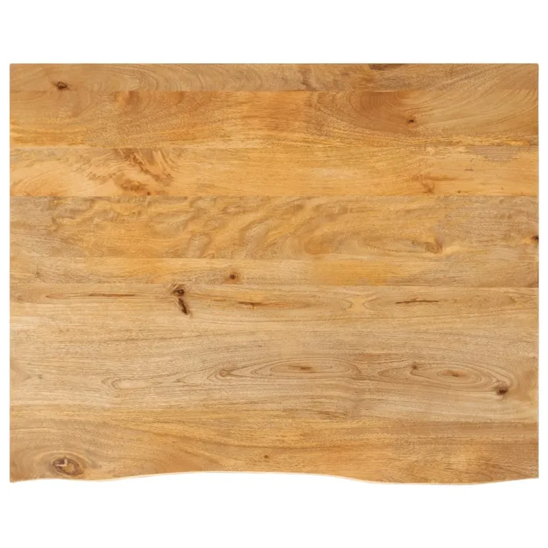 Tischplatte con Baumkante 100x80x3,8 cm legno massiccio Mango