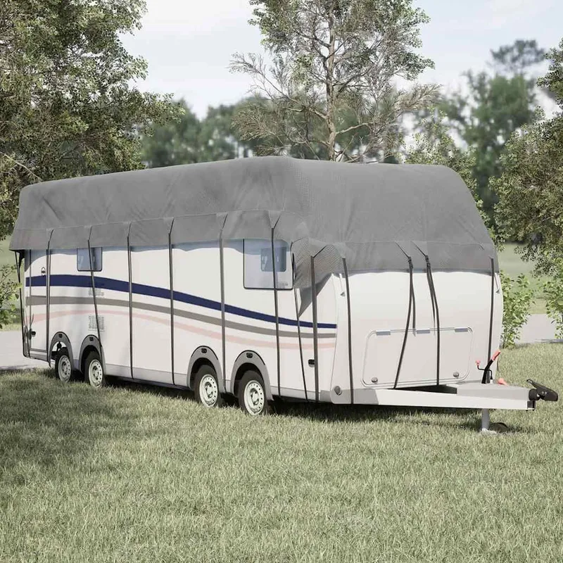 Dachplane für Wohnwagen Grau 900x300 cm Vliesstoff