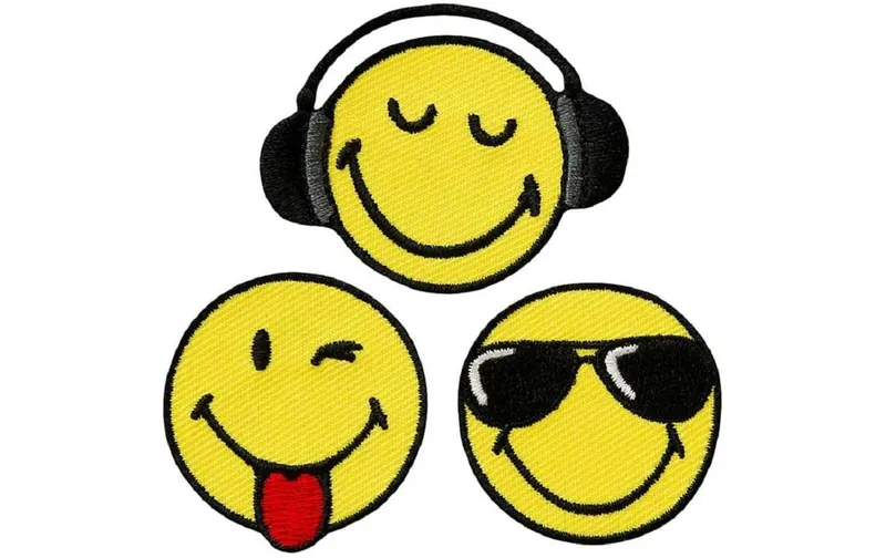 Mono-Quick Aufbügelbild Smiley Cool 1 pieces